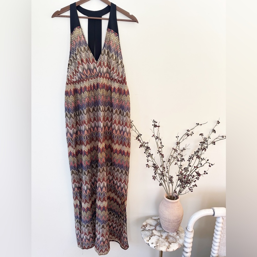 Topshop Metallic Brocade Maxi Dress